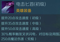 战歌竞技场电击匕首图鉴 英雄装备匕首属性介绍
