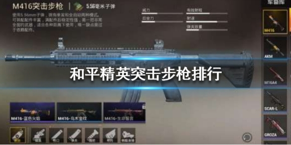 和平精英突击步枪排名2020