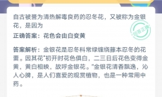 忍冬花又被成为金银花是因为什么_蚂蚁庄园8月14号问题答案分享