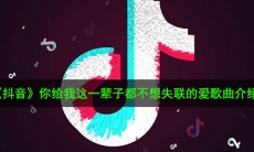 抖音你给我这一辈子都不想失联的爱是什么歌_永不失联的爱歌曲介绍