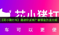 花小猪打车怎么邀请别人推广拿佣金_邀请好友推广拿佣金方法介绍