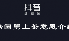 抖音给国舅上茶什么意思有什么含义_给国舅上茶是什么梗