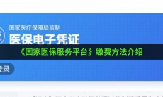 国家医保服务平台怎么缴费_缴费方法介绍