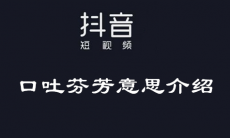 抖音口吐芬芳是什么意思_抖音口吐芬芳是么梗